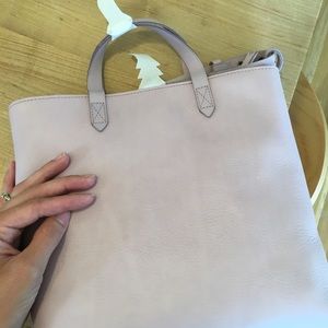 Madewell Zip-Top Transport Crossbody in Wisteria.